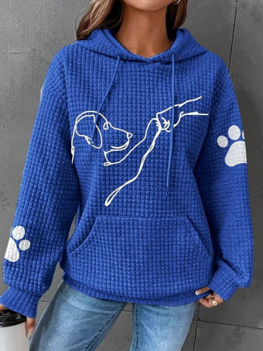 Amarae | Hoodie Dog Print for Women - Long Sleeve