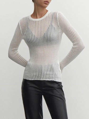 Amarae | Elegant Striped Sheer Top