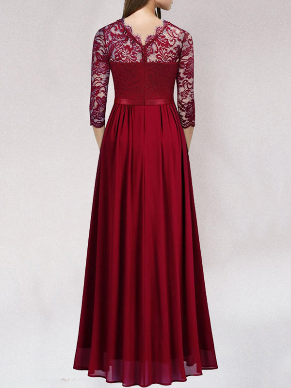 Lune London | Long Elegant Bridesmaid Dress Made Of Flowing Lace