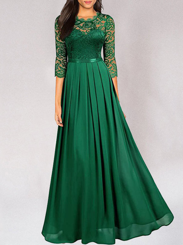Lune London | Long Elegant Bridesmaid Dress Made Of Flowing Lace