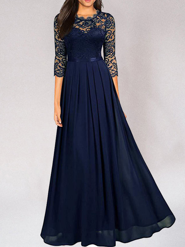Lune London | Long Elegant Bridesmaid Dress Made Of Flowing Lace