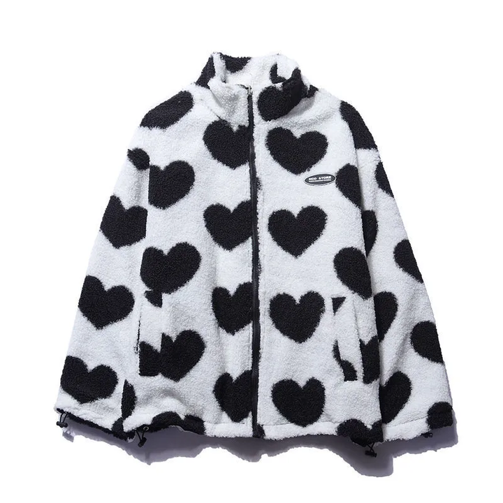 Lune London | double-sided women's coat with heart design