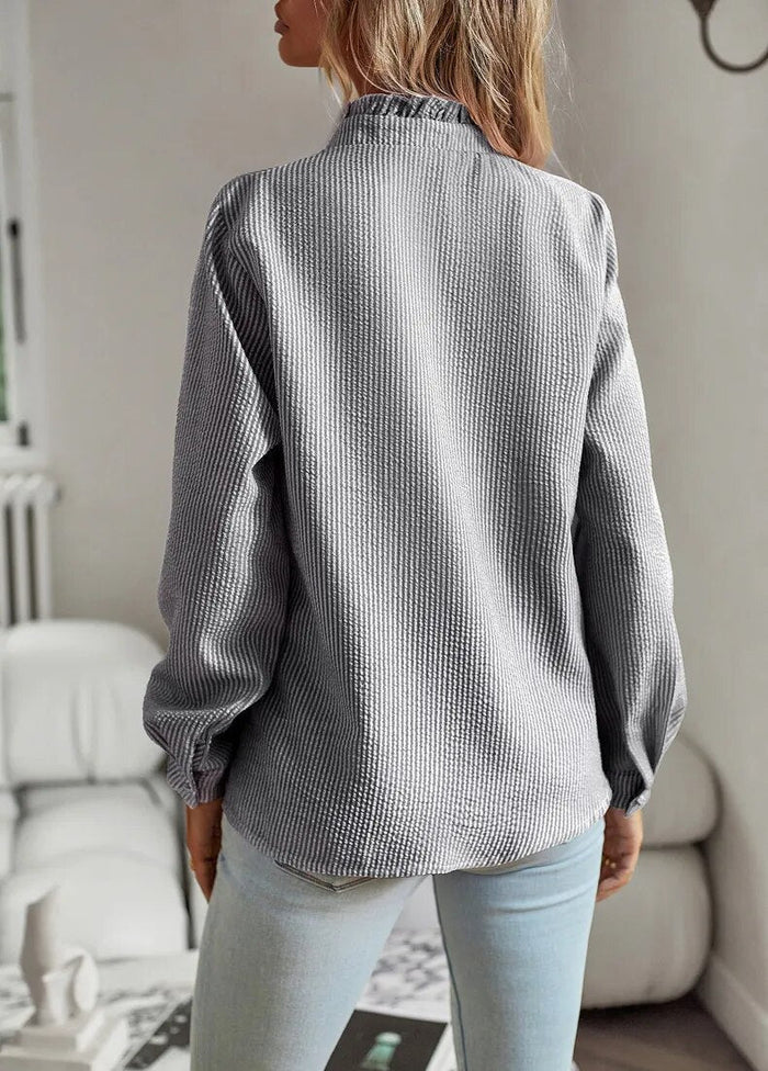 Amarae | Elegant long sleeve blouse with striped pattern