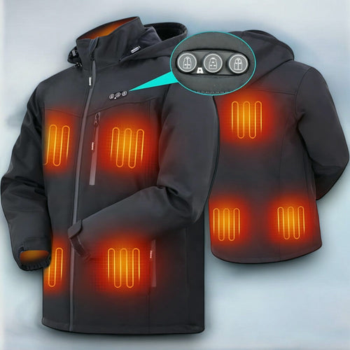 Amarae | Men's jacket Tim with rechargeable battery - 8 heating zones and comfort