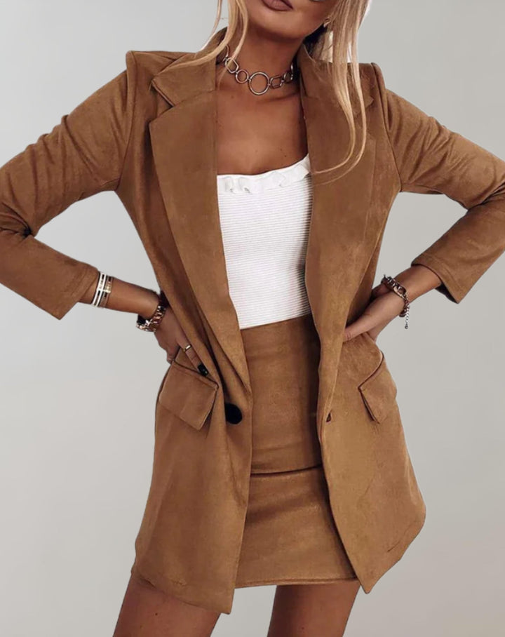 Lune London | 2 Piece Set of Blazer and Mini Skirt for Women