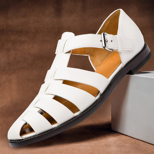 Amarae | Leather sandals with adjustable buckle for men