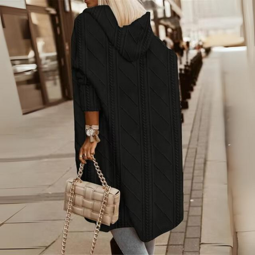 Amarae | Elegant long jacket with hood