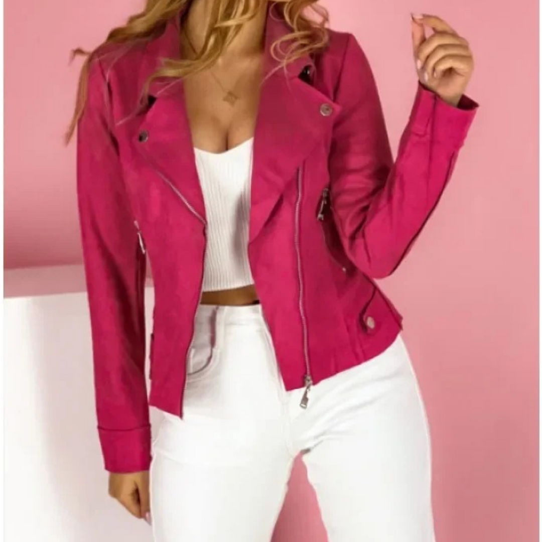 Lune London | Women's Leather Jacket with Convertible Collar