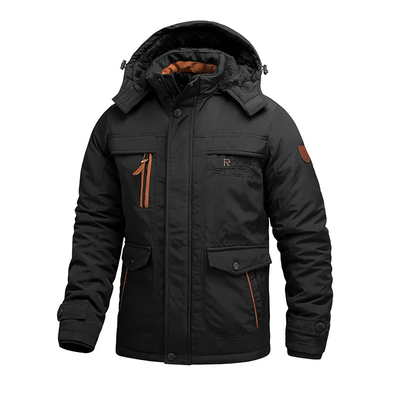 Lune London | Men’s waterproof winter jacket with hood and thermal lining