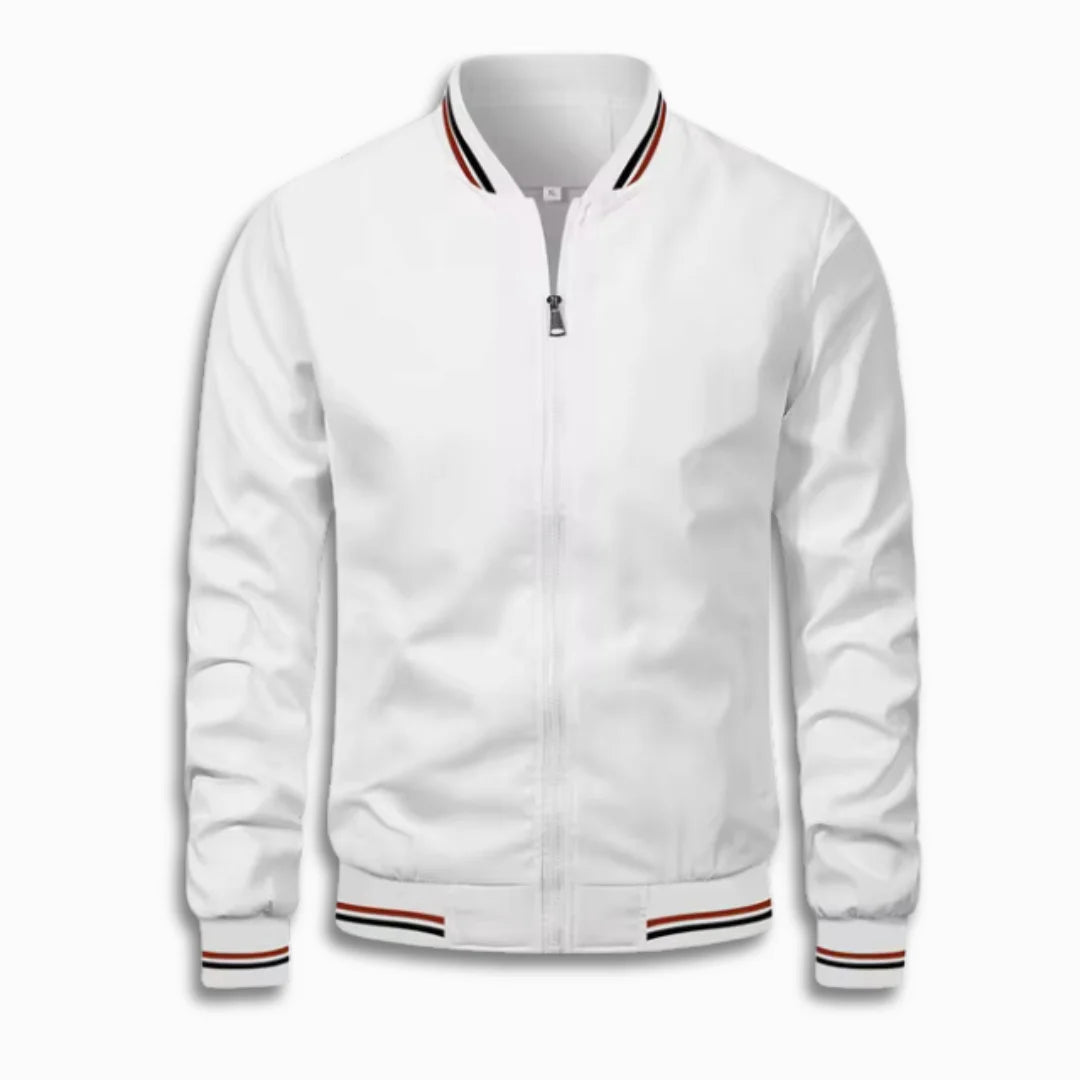 Men's Casual Transition Jacket with Water-Repellent Surface & Stand Collar Amarae