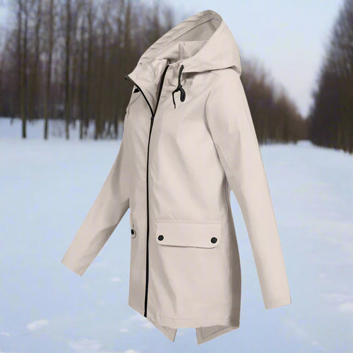 Amarae | Raincoat - Waterproof with Hood - Zipper & Adjustable Cuffs - Pockets