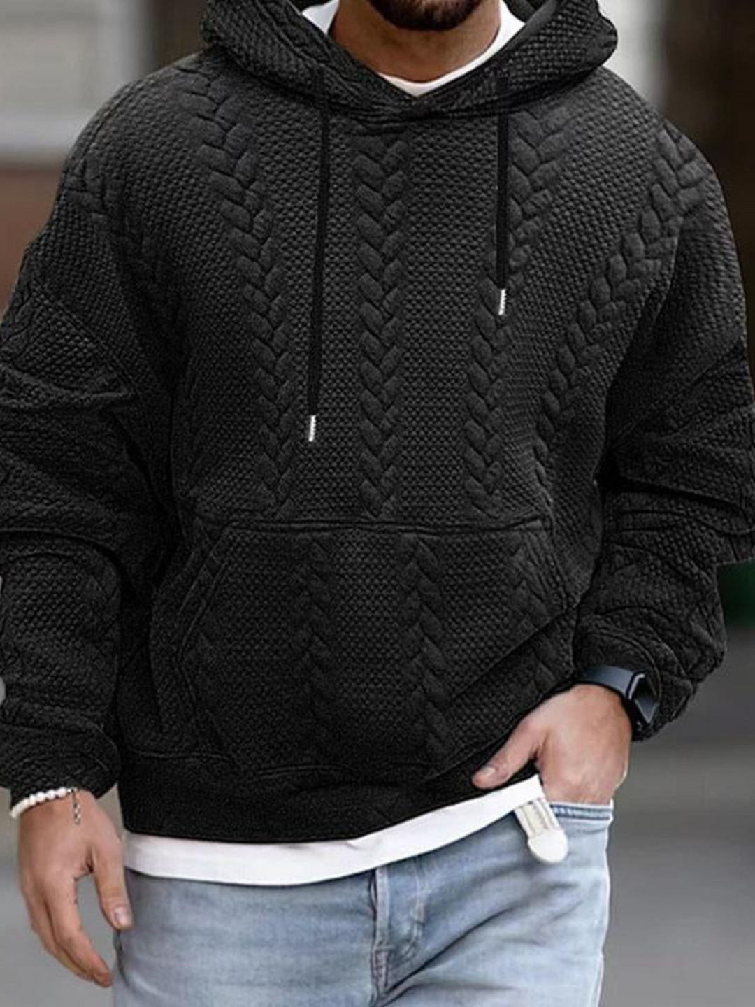 Amarae | Kangaroo Pocket Hoodie for Men - Long Sleeves