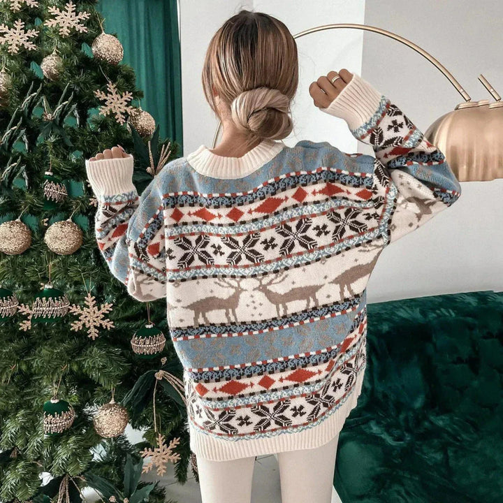 Lune London | Women - Oversized warm clothing - Playful reindeer pattern