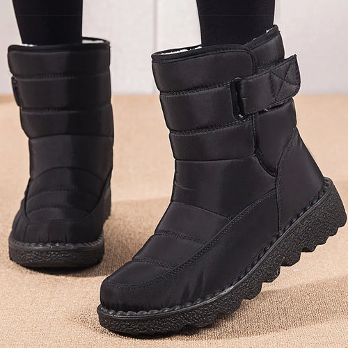 Amarae | Waterproof winter shoes for women with fur lining, black