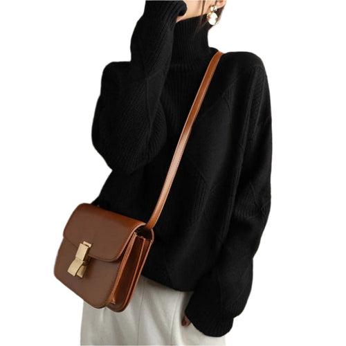Amarae | Women's turtleneck sweater - Cotton sweater autumn/winter