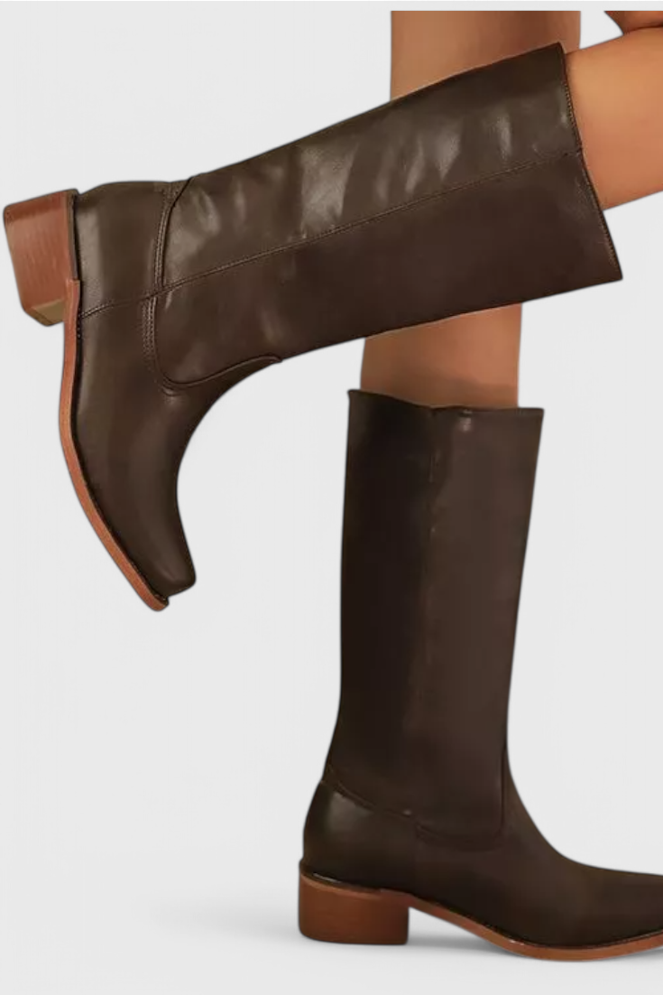 Lune London | Women's Boots - Elegant Block Heel Boots