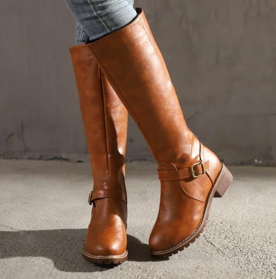 Lune London | Women's shoes with buckle - Block heel shoes