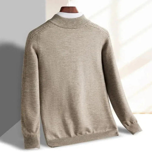 Amarae | Knit pullover for men - Ribbed structure, Light - Regular fit
