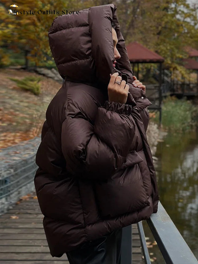 Lune London | Hooded jacket - Comfortable and warm mid-season jacket with zipper and relaxed fit