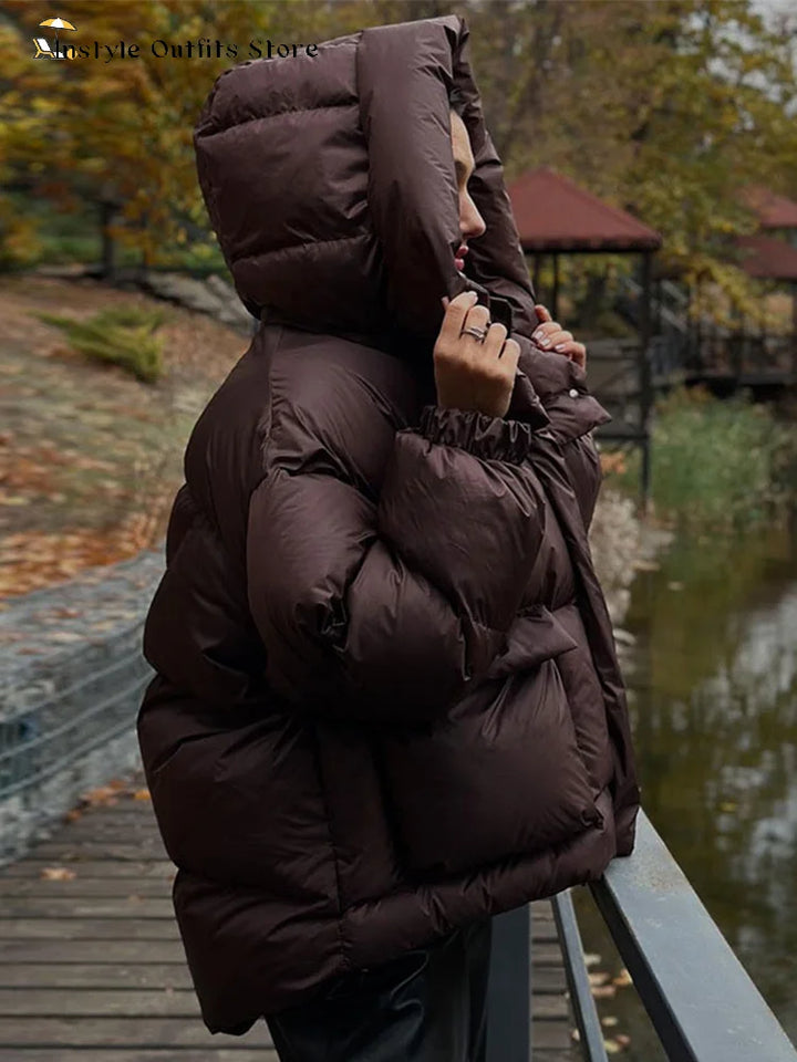 Lune London | Hooded jacket - Comfortable and warm mid-season jacket with zipper and relaxed fit
