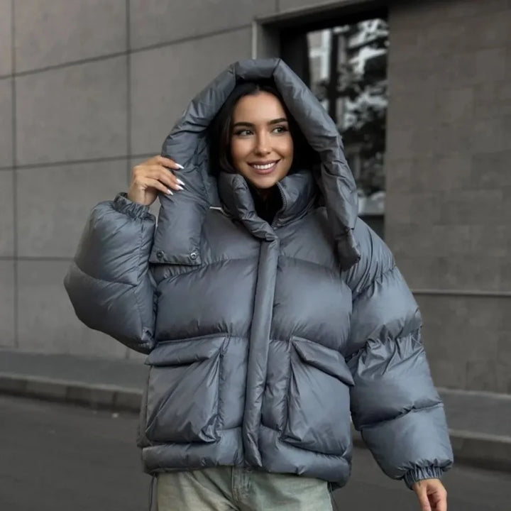 Lune London | Hooded jacket - Comfortable and warm mid-season jacket with zipper and relaxed fit