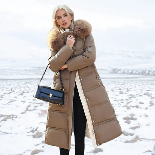 Chic Und Stil | Women's Winter Jacket Warm Lined Jacket with Faux Fur Collar