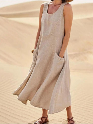 Amarae | Loose Fit Sleeveless Flowing Dress Summer Dress