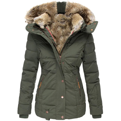 Chic Und Stil | Warm Winter Jacket with Fur Lining for Women