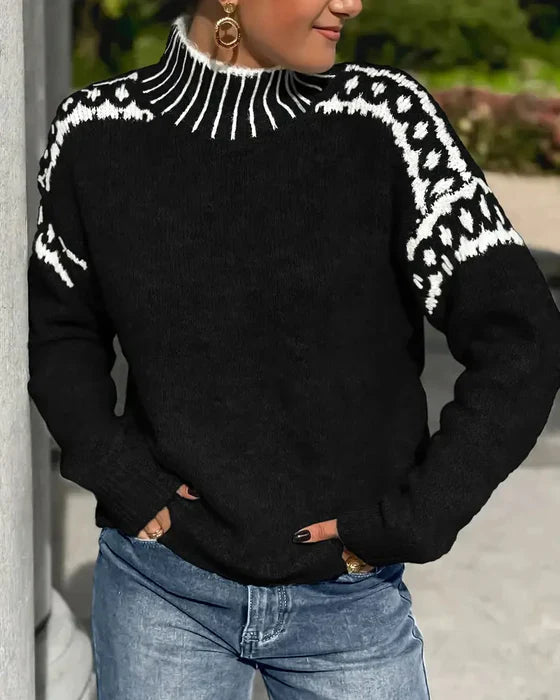 Amarae | Signed sweatshirt with high collar