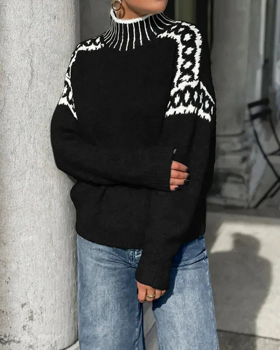 Amarae | Signed sweatshirt with high collar