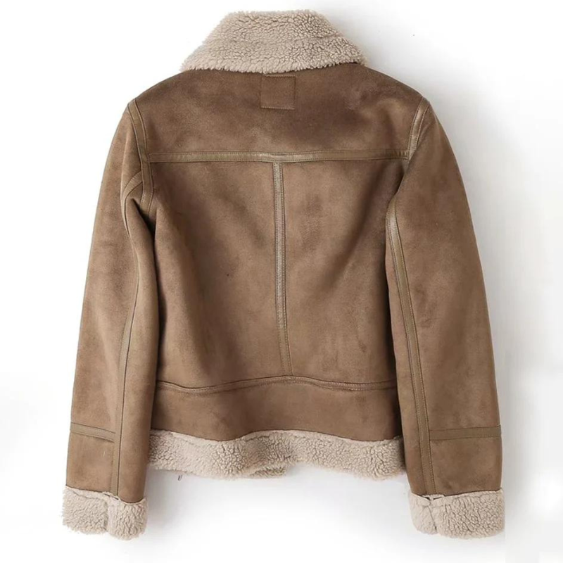 Lune London | Suede Jacket with Ultra-Fine Sherpa Lining for Women