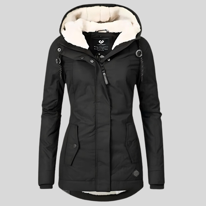 Amarae | Long Winter Coat with Hood & Lining Waterproof Warm & Comfortable