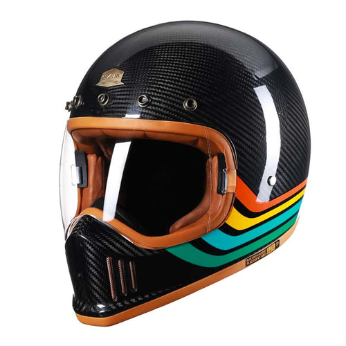 Full Face Motorcycle Helmet in Carbon Fiber | F389TS
