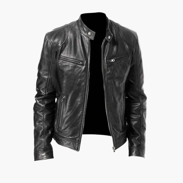 Amarae | Synthetic Leather Biker Jacket - Classic Style for Everyday and Leisure