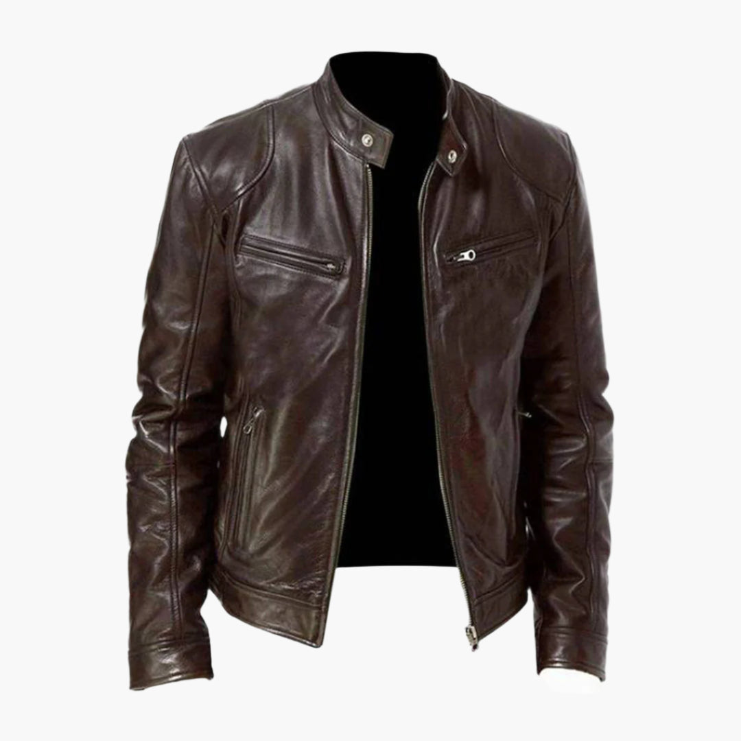 Amarae | Synthetic Leather Biker Jacket - Classic Style for Everyday and Leisure