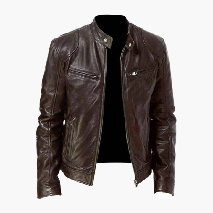 Amarae | Synthetic Leather Biker Jacket - Classic Style for Everyday and Leisure