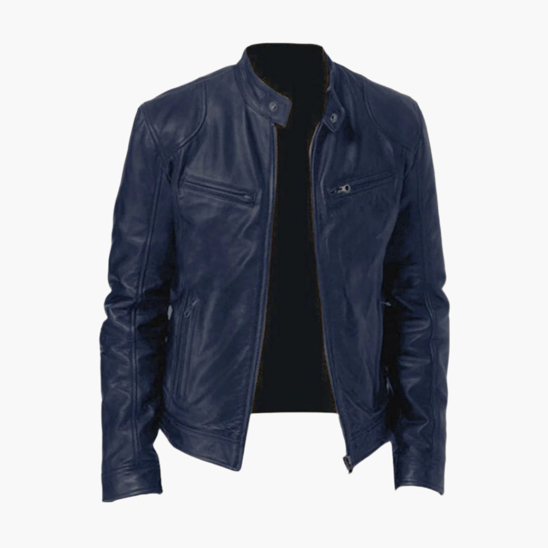 Amarae | Synthetic Leather Biker Jacket - Classic Style for Everyday and Leisure