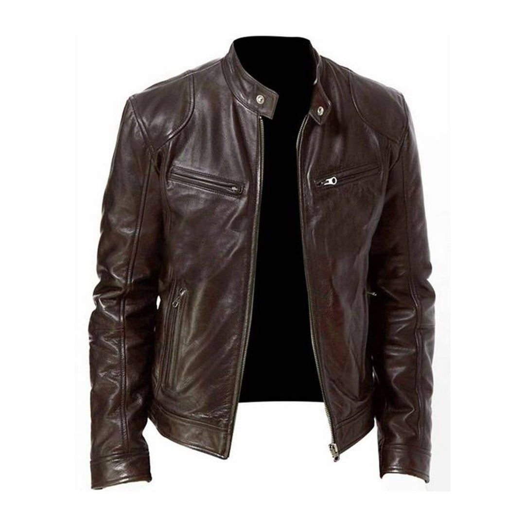 Amarae | Elegant Leather Jacket Men