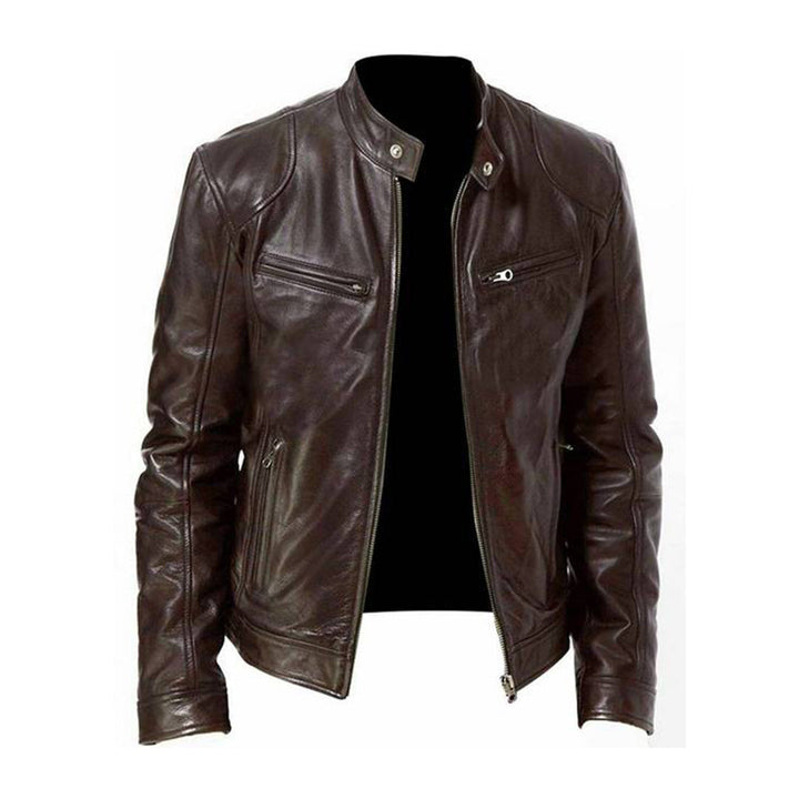 Amarae | Elegant Leather Jacket Men