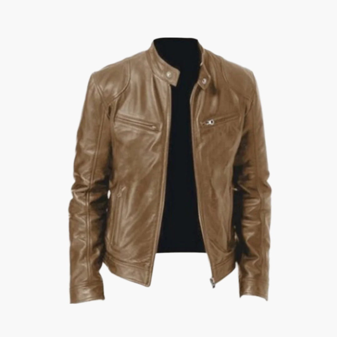 Amarae | Synthetic Leather Biker Jacket - Classic Style for Everyday and Leisure