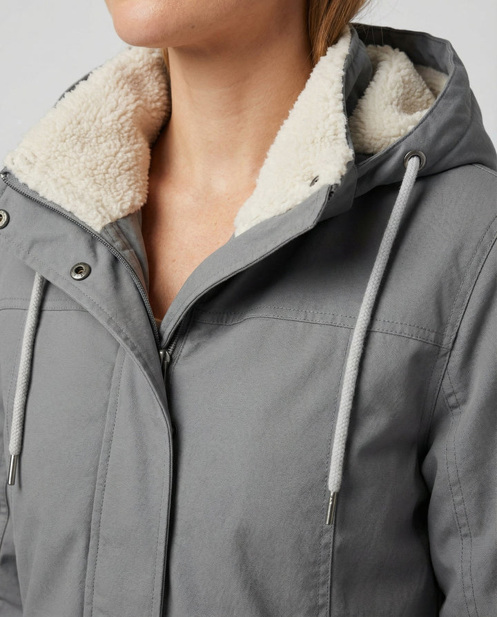 Warm winter jacket with hood for women | Amarae