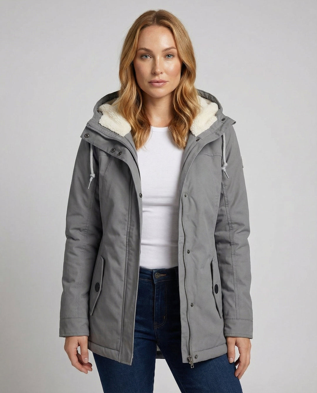 Warm winter jacket with hood for women | Amarae