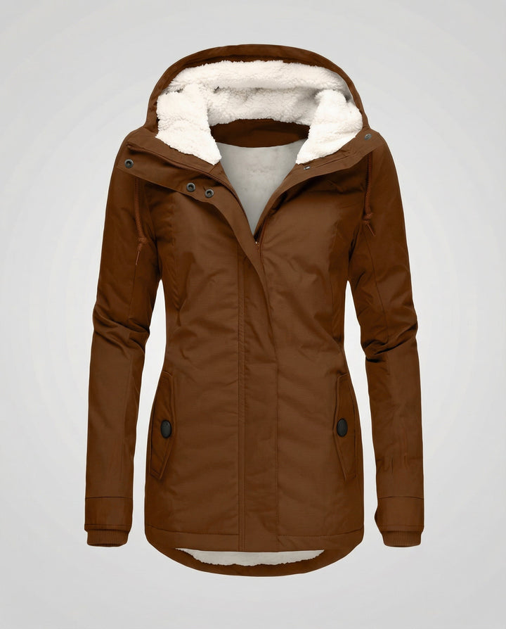Warm winter jacket with hood for women | Amarae
