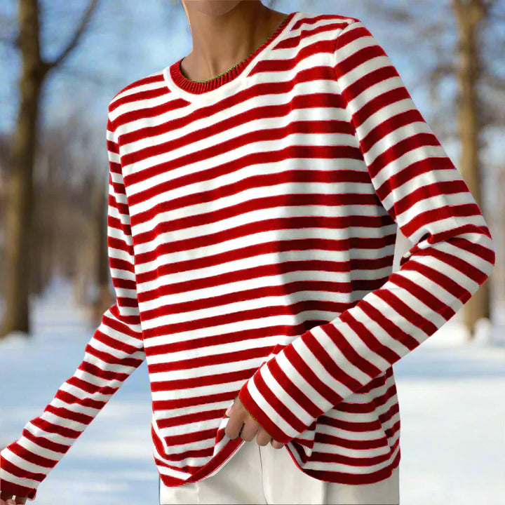 Lune London | Long Sleeve T-Shirt - Striped - Crew Neck - Relaxed Fit