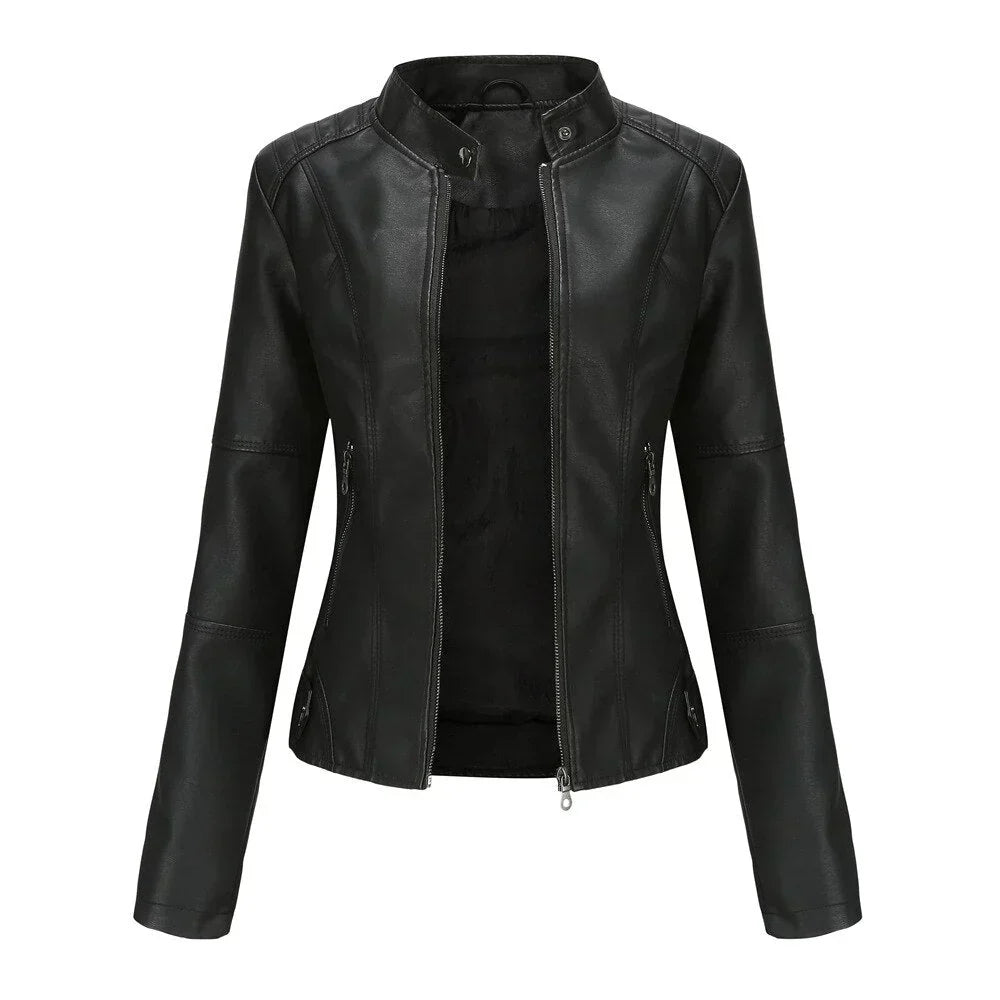 Lune London | Women's leather jacket with Mao