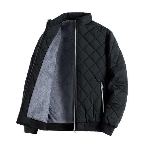 Amarae | Men's Quilted Fleece Jacket - High Collar Winter