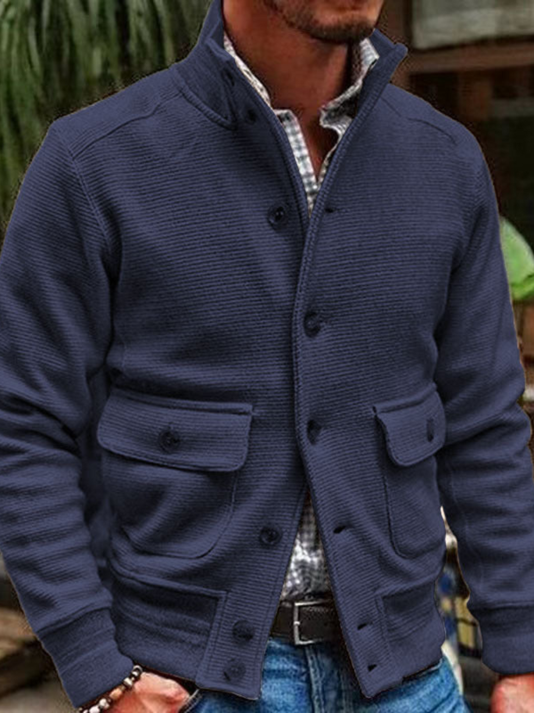 Lune London | Men's jacket, solid color, polyester - Winter
