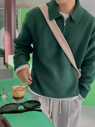 Amarae | Men's Knit Sweater, Striped Pattern - Winter