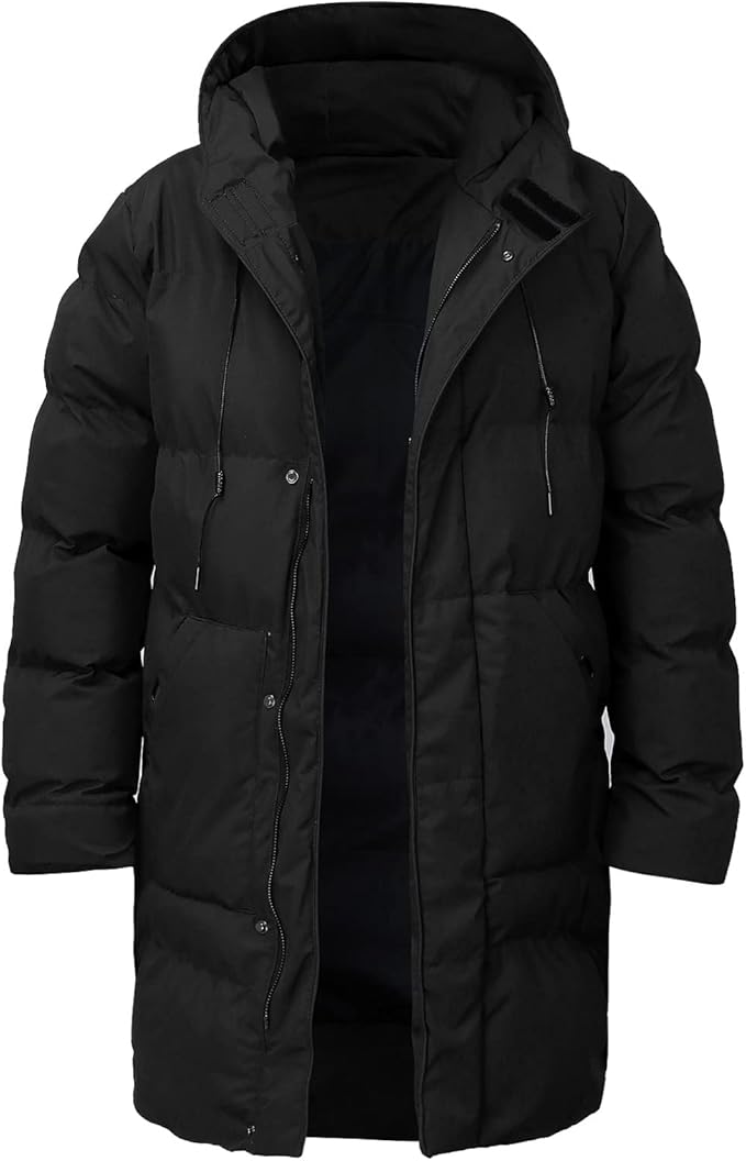 Amarae | Men's Puffer Jacket - With Hood, Padded - Winter