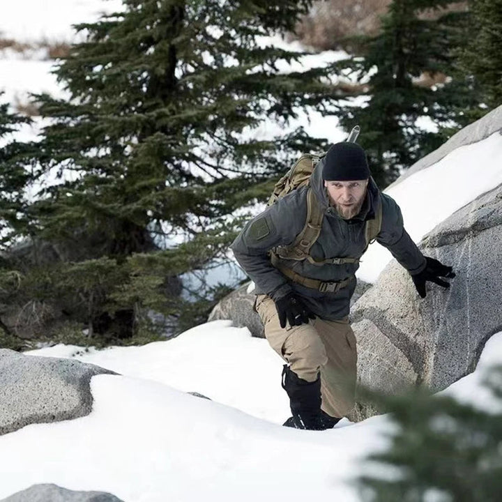 Amarae | Men's waterproof fleece jacket - With hood winter